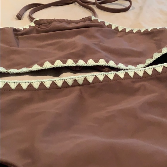 Tillys Blue and Brown Crochet bathing suit - Picture 2 of 4